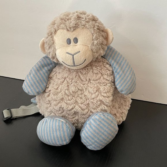 Demdaco Nat & Jules Backpack Meekie Monkey Plush Small Preschool Bag - Picture 1 of 11
